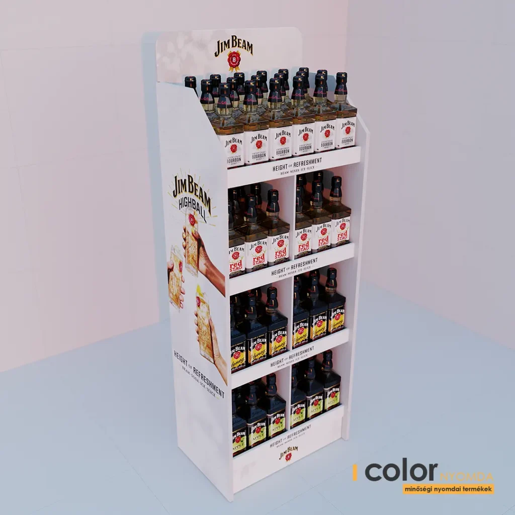 jim beam erositett osztott hullamkarton display
