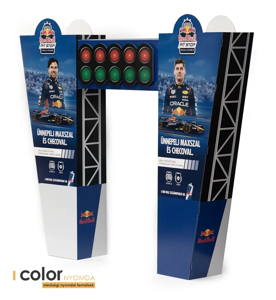 red bull egyedi pos hullamkarton kapu dekoracio
