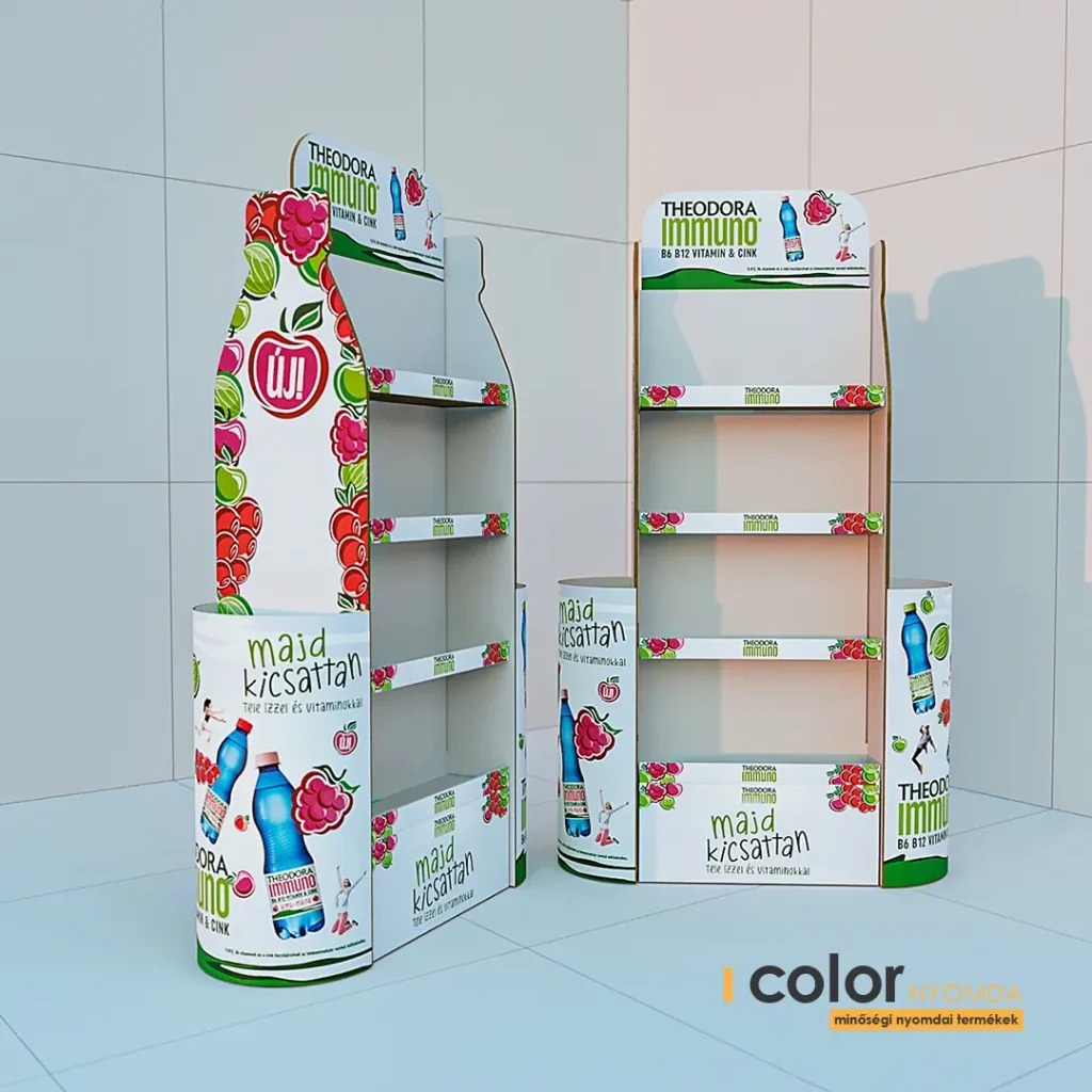 throdora egyedi hullamkarton muanyag erositett display