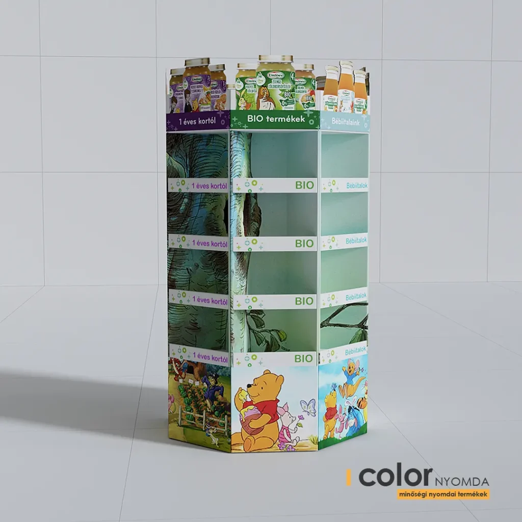 univer bio erositett hullamkarton display