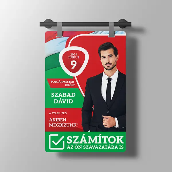 villanyoszlop reklam tabla valasztas 2024 color nyomda