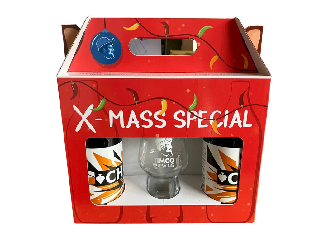 Egyedi hullámkarton ajándék sörös doboz, prémium nyomott karton csomagolás sörök megjelenítéséhez