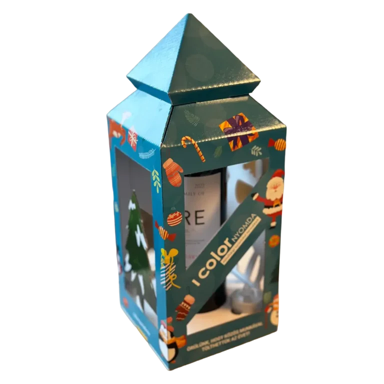 Egyedi hullámkarton ajándék boros doboz, prémium nyomott karton csomagolás borászati termékekhez