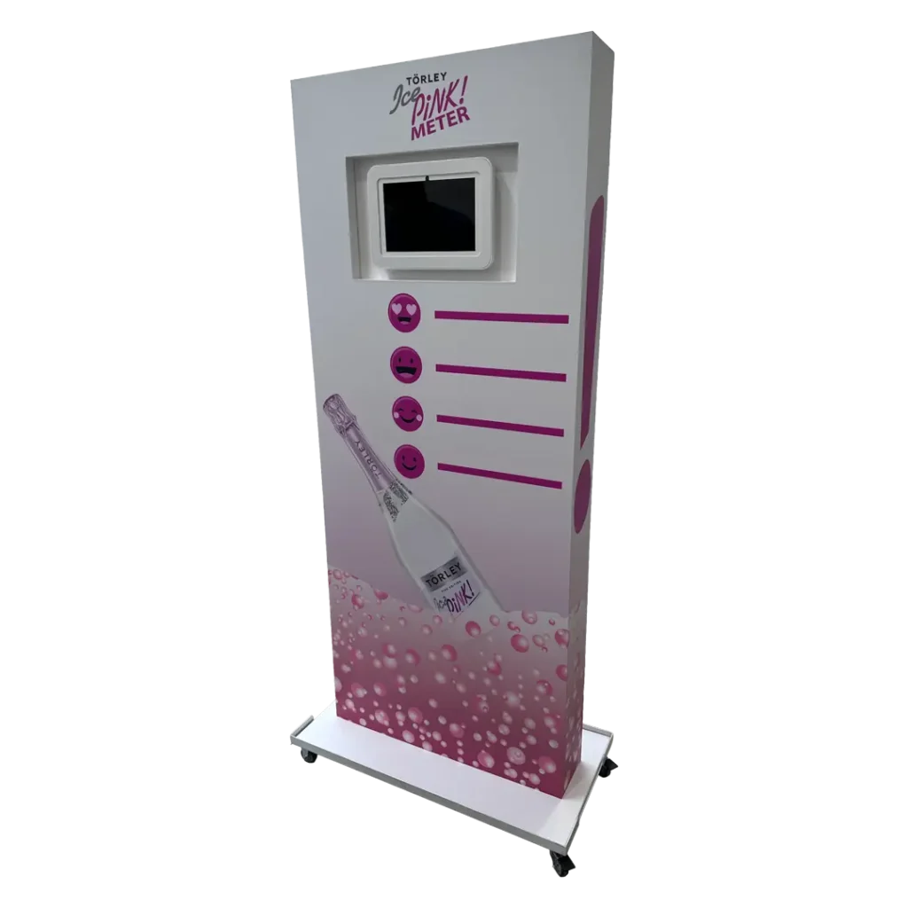 Törley fém alapú permanens display pezsgő és bortermékekhez, tartós fém kereskedelmi megjelenítő állvány